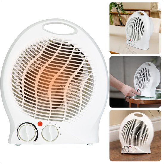 Krachtige Elektrische Ventilatorkachel - 2000W - Thermostaat en Oververhittingsbeveiliging - Verwarming - Elektrische Verwarming voor Binnen - Ventilatorkachel - Keramische Kachel - Heater - Inclusief EBOOK