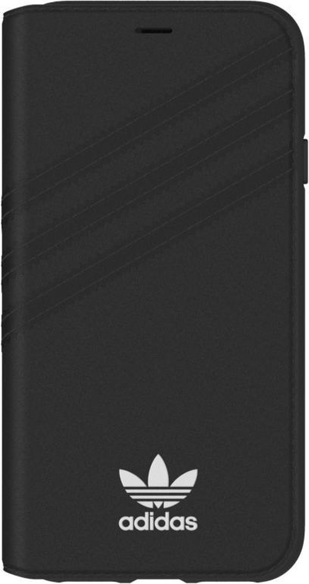 adidas bookcase suede simpel 3 strepen iPhone X XS - Zwart