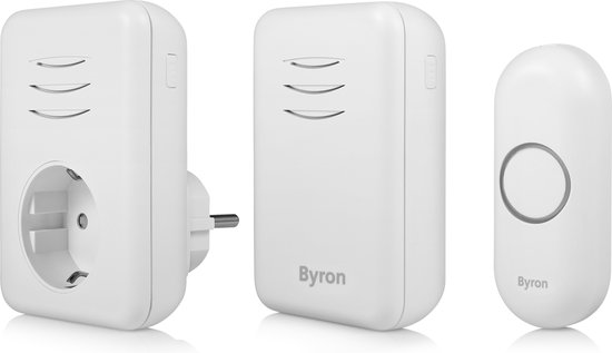 Byron DBY-22316 - Deurbel Draadloze set - 150m Bereik - IP44 waterdicht - Wit — afbeelding 2