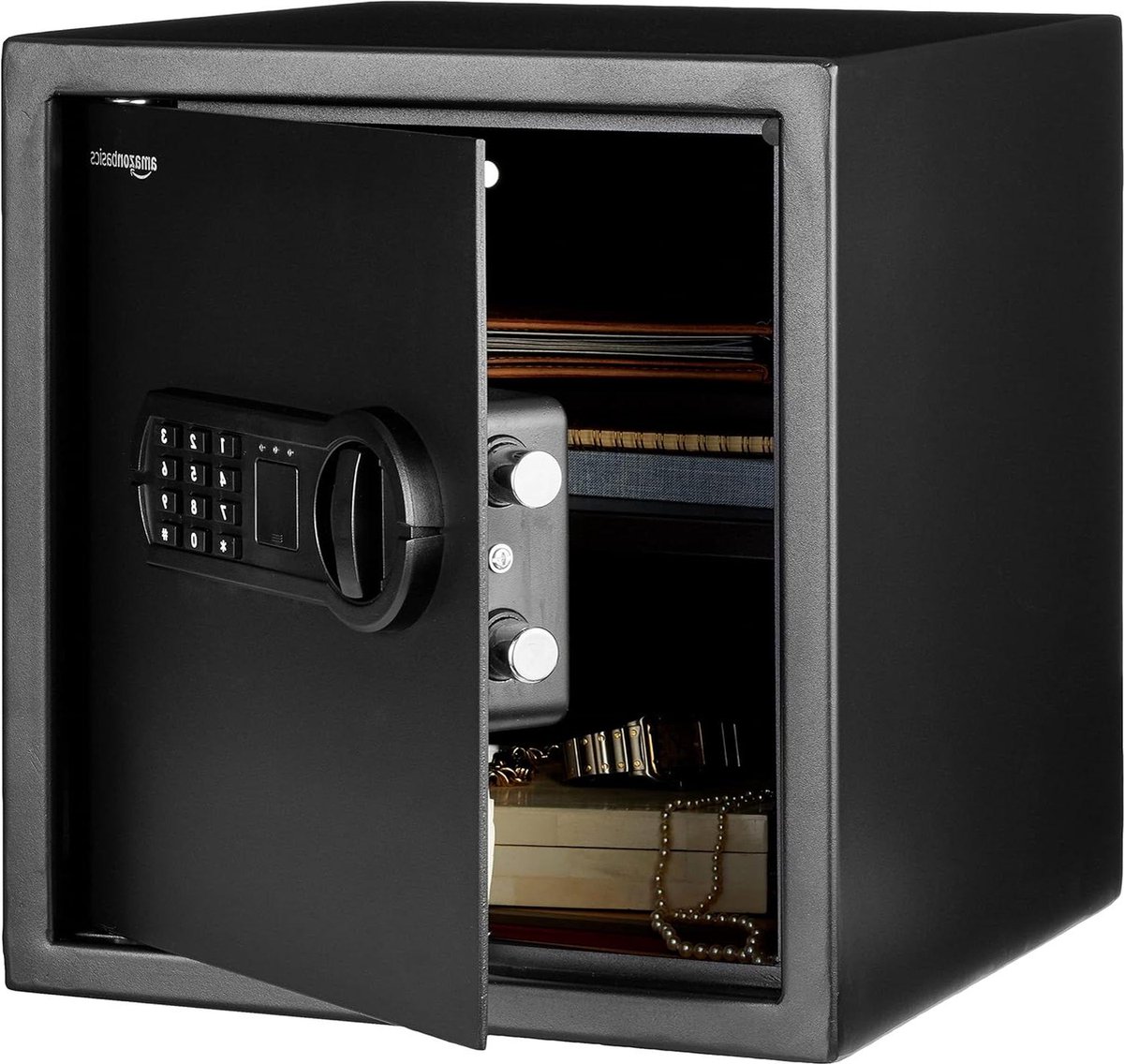 Kluis Veiligheid Thuis Stalen Kluis Programmeerbaar Elektronisch Toetsenveldslot 34 L Volume Zwart 33 Cm B x 33 Cm D x 36 Cm - Beschermt Documenten Sieraden