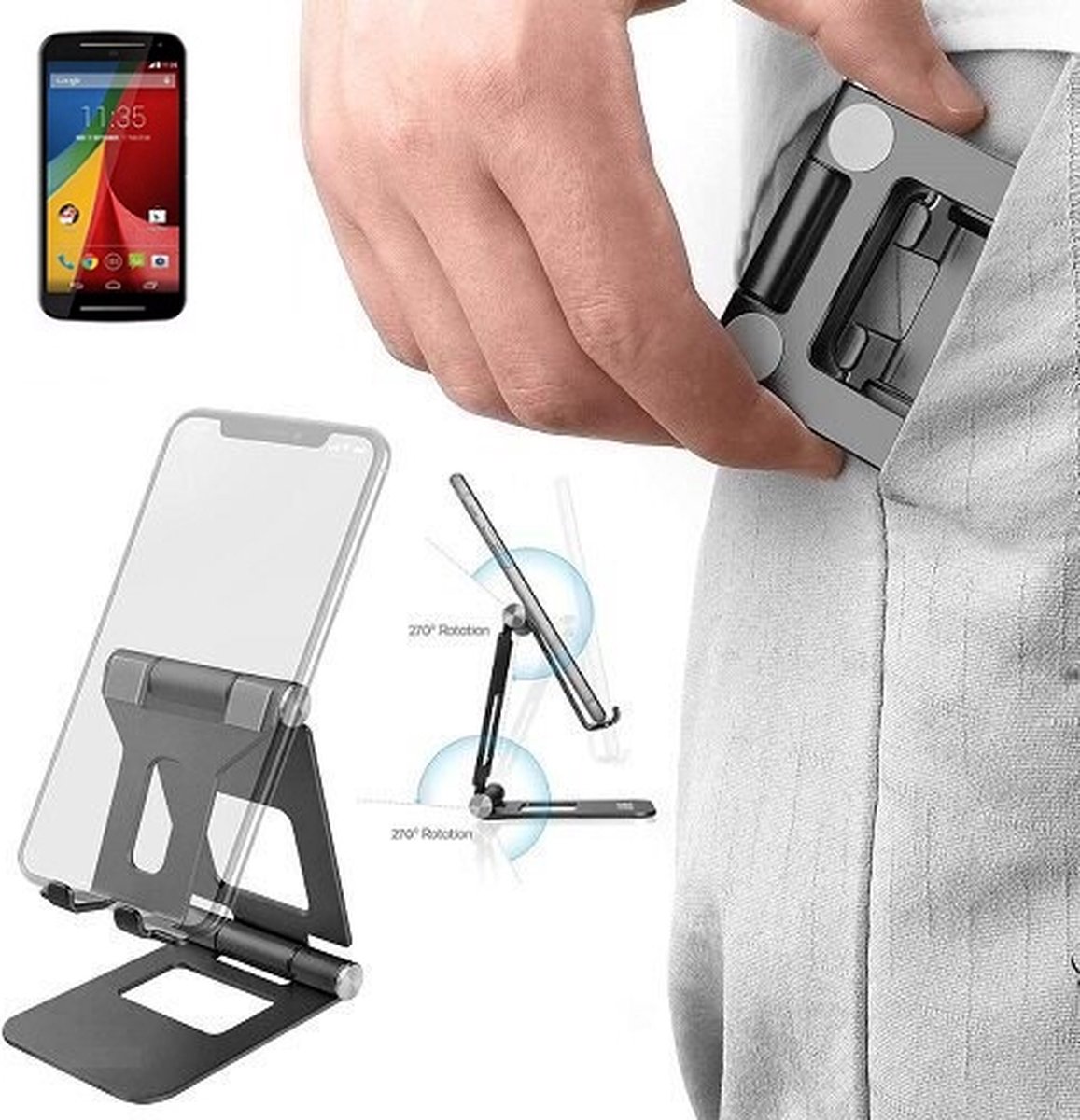 Motorola Moto G2 Bureauhouder Standaard