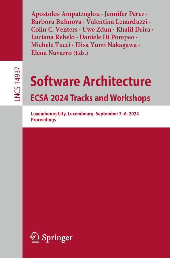 Springer Nature Proceedings Computer Science - Software Arch ... - cover