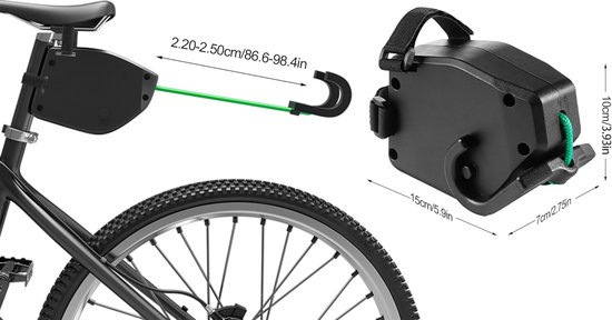 URAQT Fiets sleeptouw, draagbare fiets kinderen elastische trektouw