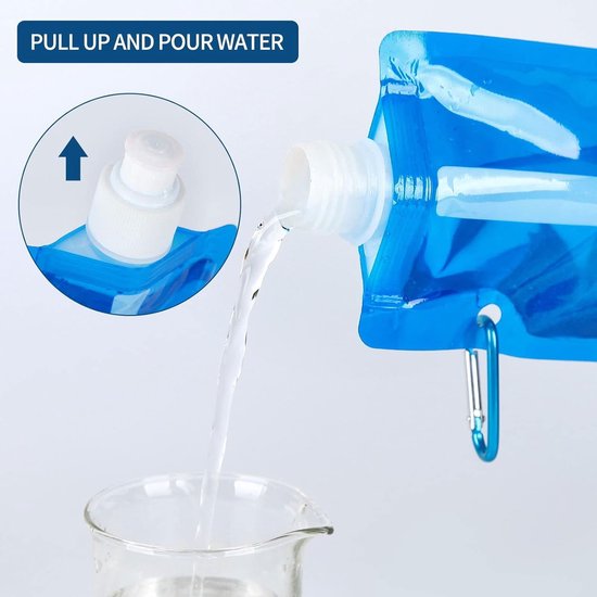 Une bouteille pliable de voyage, bouteilles d'eau pliable