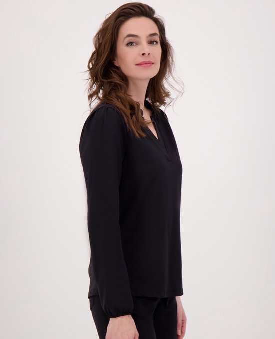 Top noir Je m'appelle - Femme - Tissu voyage - Taille XS - 6 tailles disponibles