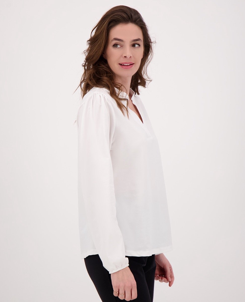 Je m'appelle Travelstof Top - Dames - Wit - Maat L