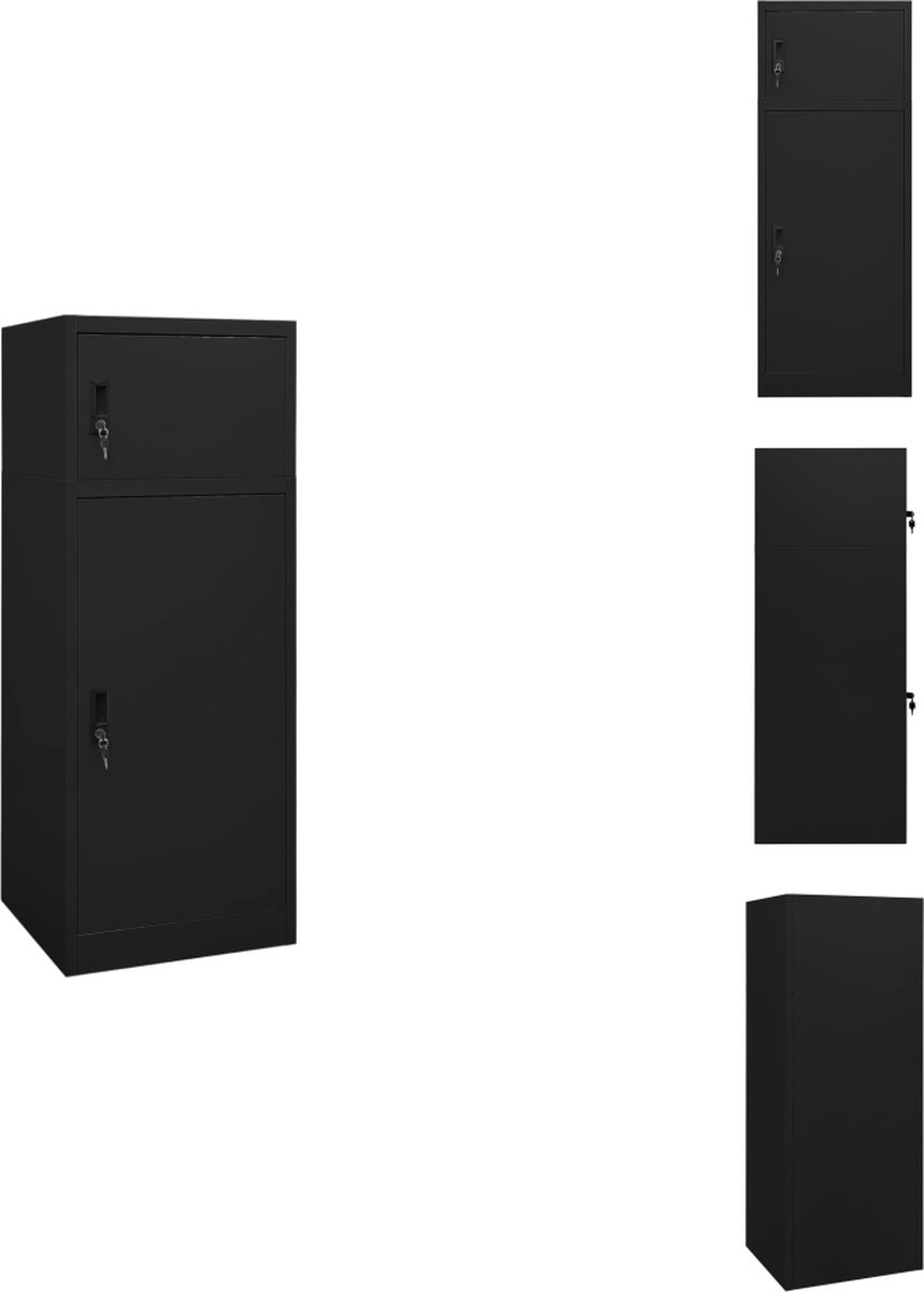 Armoire à Selle VidaXL 53x53x140cm Acier Blanc - 2 Compartiments Verrouillables Pour équipement équestre