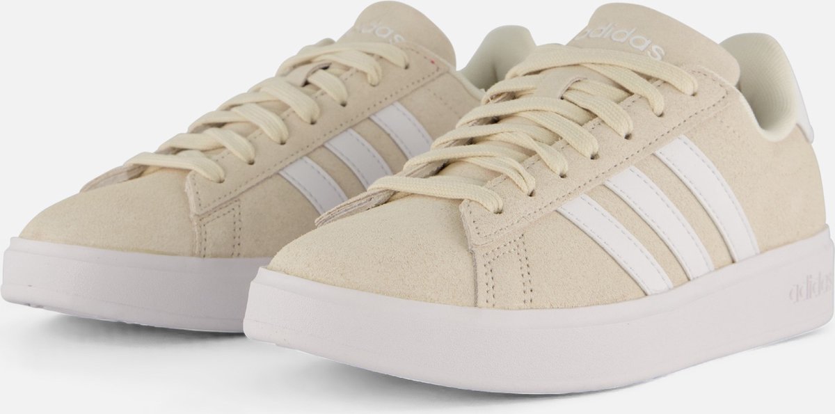 Adidas Grand Court 2.0 Sneakers beige Suede - Dames - Maat 36 | bol