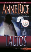 Boekcover Taltos van Anne Rice, met een figuur in nevel tegen een maanverlichte achtergrond met stenen en een silhouet.