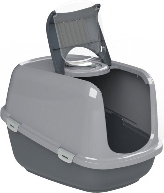 PeeWee XXL kattenbak EcoDome Startpakket Antraciet/Grijs - 66,5 x 48,5 x 46,5 cm