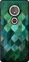 Smartphonica Coque pour Motorola Moto E5 / G6 Play avec imprimé feuilles vertes - Coque arrière en TPU avec motif feuille verte - Vert adaptée pour Motorola Moto E5 ; Motorola Moto G6 Play
