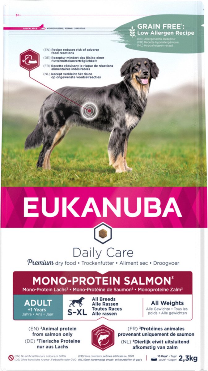 2,3kg Eukanuba Adult Mono-Protein met Zalm Hondenvoer droog