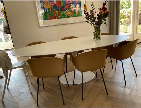 Table à manger Flute ovale Wit