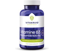 Vitakruid Vitamine b3 niacinamide 500 mg Voedingssuplement - 90 vega capsules