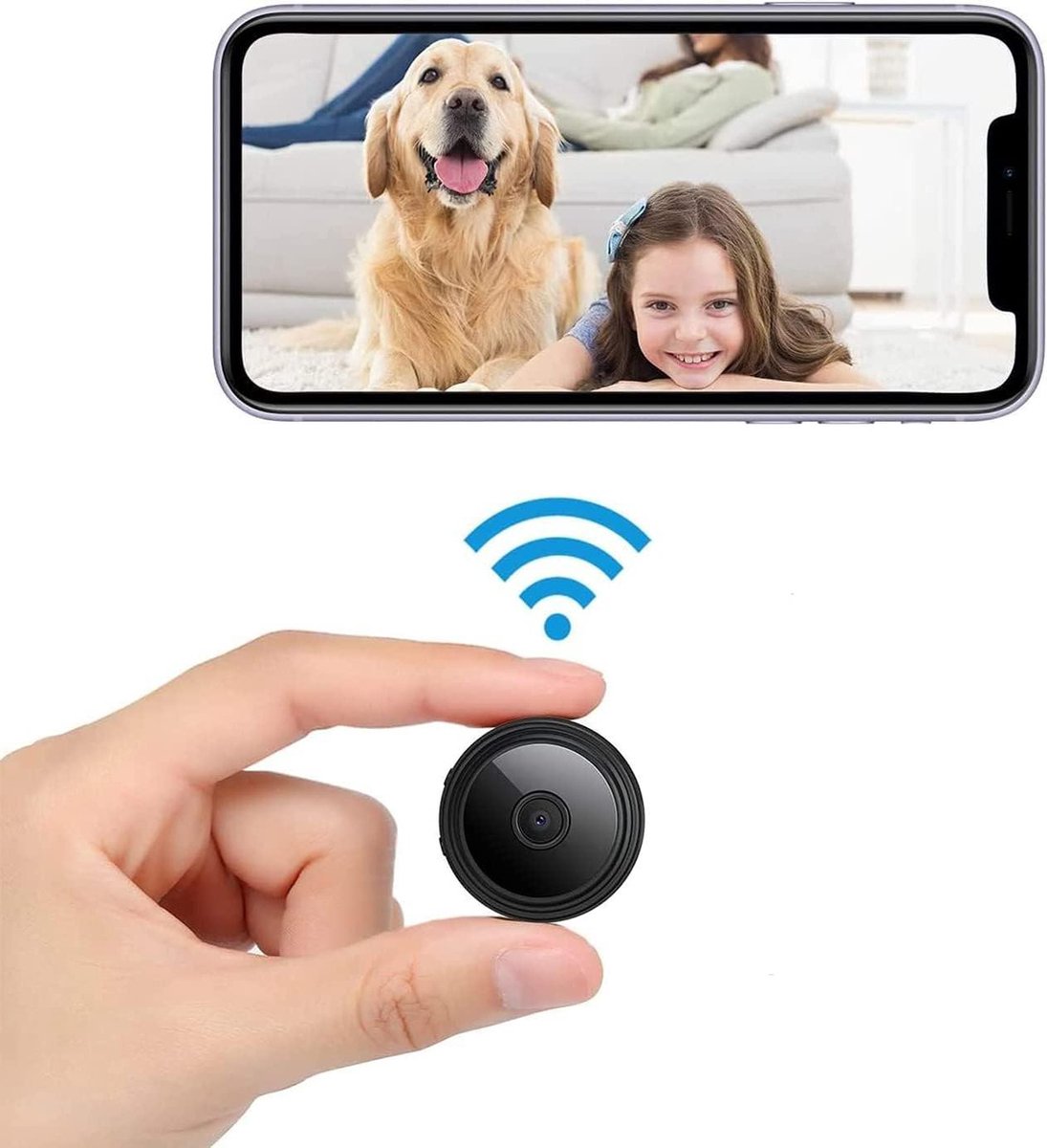 Spy Camera Verborgen mini-spionagecamera HD 720p onzichtbare spionagecamera met nachtzicht live-weergave opname camouflage WLAN-bewakingscamera