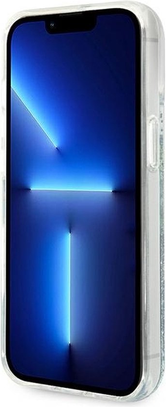 Guess - GUHCP14MLFLSN - iPhone - 14 - Plus - 6.7 - vert/vert - coque rigide - Fleur - Liquide - Glitter