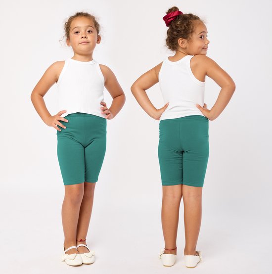 Merry Style MS-MS10-227-LE Meisjes Leggings - Sport - Vrijetijdsbroek - Kort - Katoen - Sporbroek - Yogabroek - Donkerturquoise - 152 van Merry Style — afbeelding 5