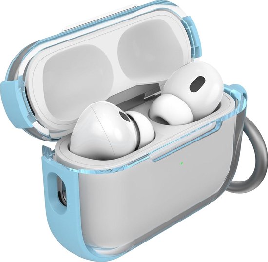 Seltureone Hoes voor Airpods 4 (2024) met sleutelhanger, [led aan de