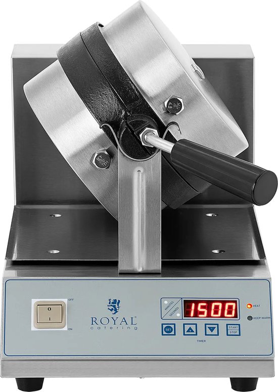 Wafelijzer LED - draaibaar - 1300 W - Royal Catering — afbeelding 2