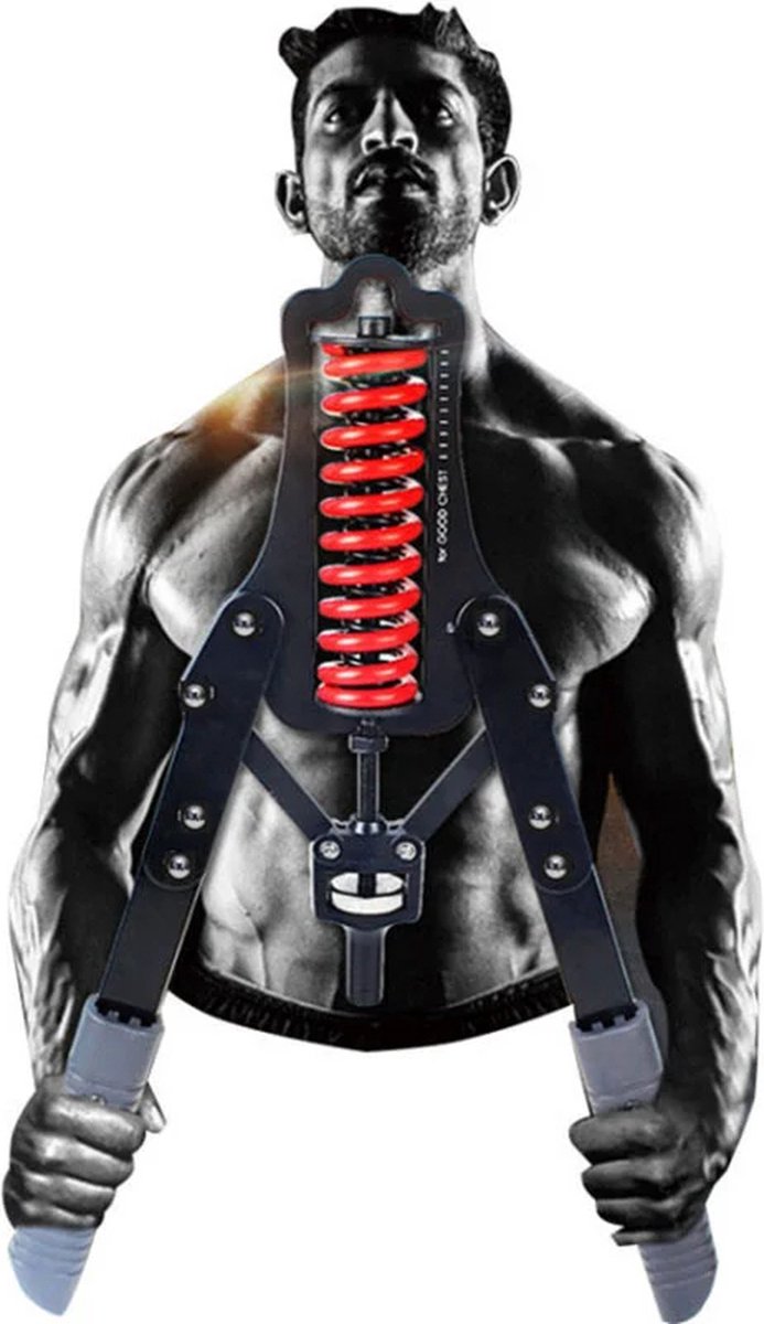 Armkracht Trainingsapparaat – Borstexpander voor Thuisfitness | Spiertraining voor Armen en Borst (0-80 kg) | Krachttraining, Fitnessaccessoire, Thuis Gym
