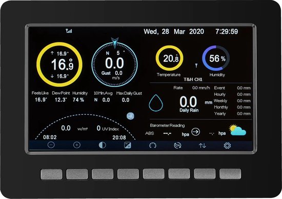 WiFi-weerstation - LCD 7 "- USB - binnensensor - Steinberg Systems