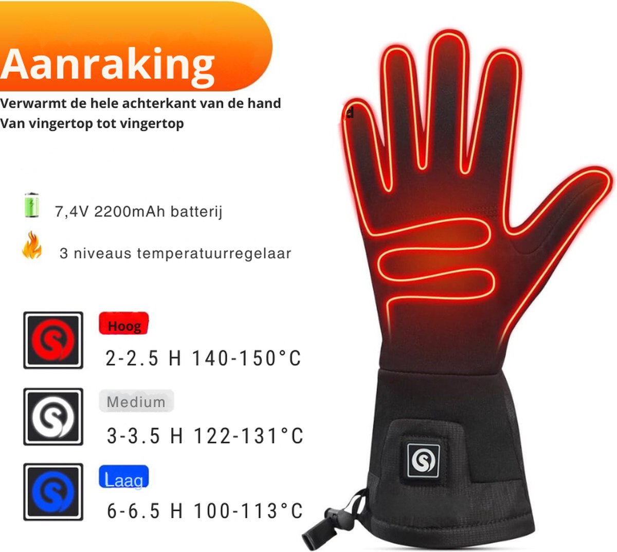 Wiederaufladbare Batterien für beheizbare Mia&Coco-Handschuhe, je 2700
