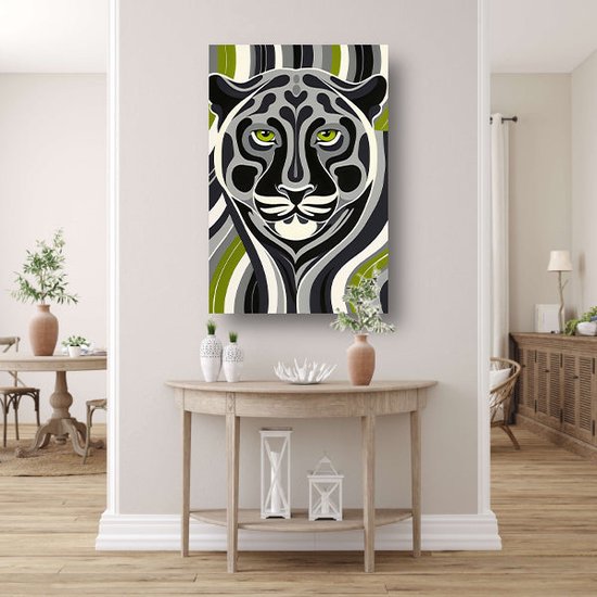 Panter poster - Dieren wanddecoratie - Muurdecoratie Patronen - Wanddecoratie modern - Poster slaapkamer - Muur kunst poster 70x105 cm