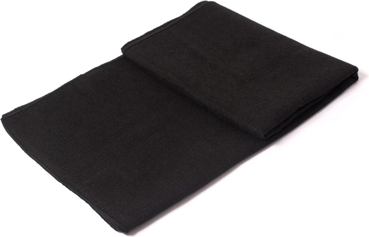 Yoga handdoek antislip zwart - Lotus