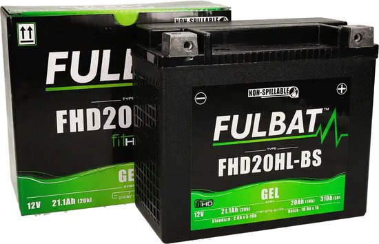 Fulbat GEL 12V 21.1Ah Motoraccu Onderhoudsvrij VRLA 310A CCA Harley-Davidson Motorfiets