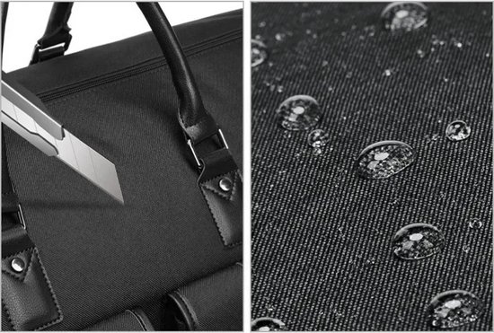 Urtala Opvouwbare reistas voor heren en dames, grote weekendtas met schoenenvak, waterdichte handbagagetas/sporttas, zwart, 80L, Classic