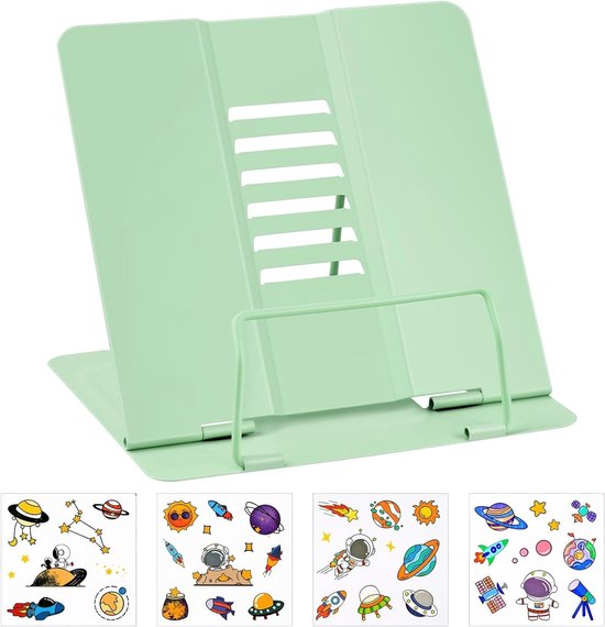 Handige Boekenstandaard Voor Lezen – Instelbaar, Opvouwbaar Met Pagina Clip, Geschikt Voor Boeken, Recepten En Tablets (Blauw)