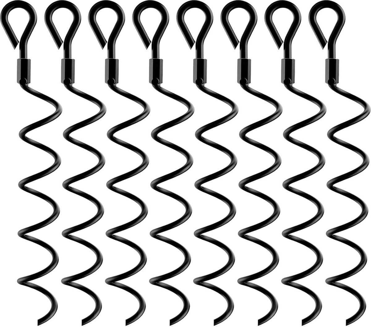 Goedkoopste Grondankers 8 stuks - Trampoline stormanker - Om in te draaien - Tenten - Luifels - Trampolines - Schommels