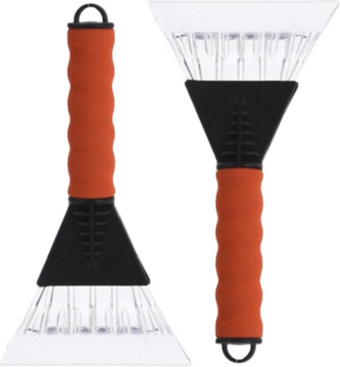 2x stuks ijskrabber/raamkrabber auto met foam grip�- Rood - Kunststof - 26 x 13 cm - Ruitenkrabber