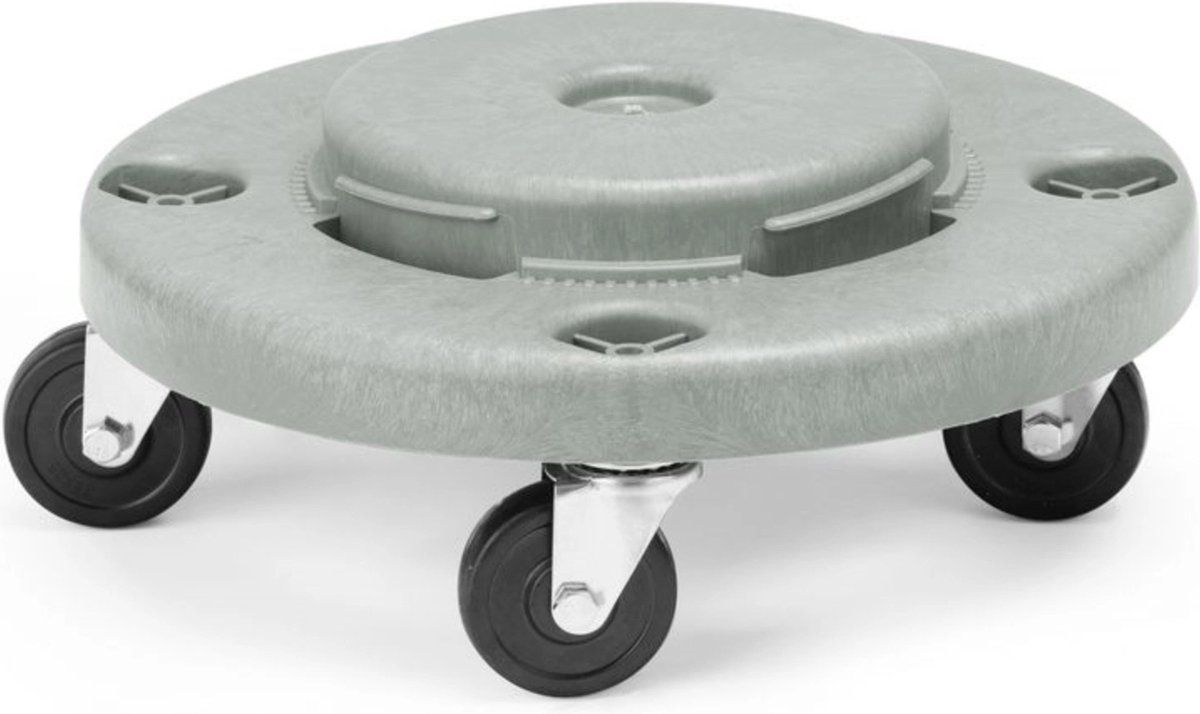 Goedkoopste AmerBox Trolley voor ronde afvalbak – past op 691403 – ⌀400x(H)165mm – polypropyleen