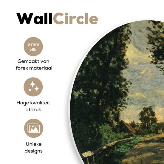 Wall Circle - Indoor Wall Circle - Le chemin de la ferme Saint Simon - Tableau de Claude Monet - ⌀ 90 cm - Décoration murale - Peintures Ronds