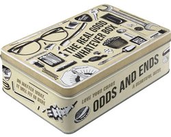 Nostalgic Art Bewaarblik/opbergblik - Whatever Odds & Ends - Metaal - 23 x 16 x 7 cm - 2,5 liter