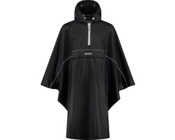 Ralka Regenponcho Waterdicht & Reflectie - Zwart - Volwassenen