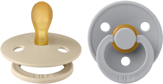 BIBS - Colour Fopspeen - Symmetrisch - Maat 2 - Vanilla/Cloud - Duopack van BIBS — afbeelding 2