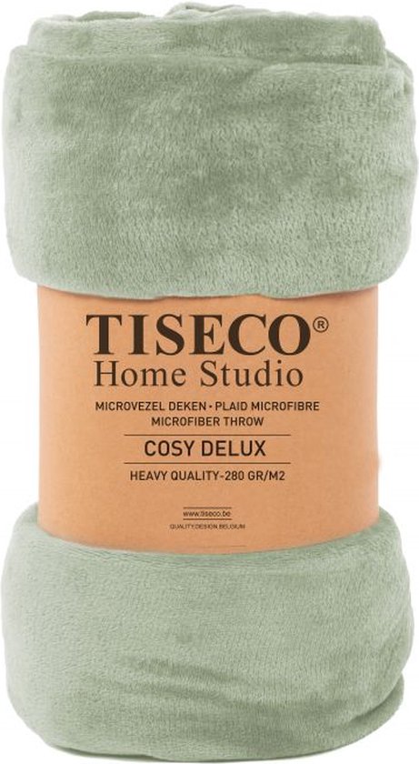 Tiseco Home Studio - Couverture COSY DELUX - microflanelle - 280 g/m² - 240x220 cm - Sea green