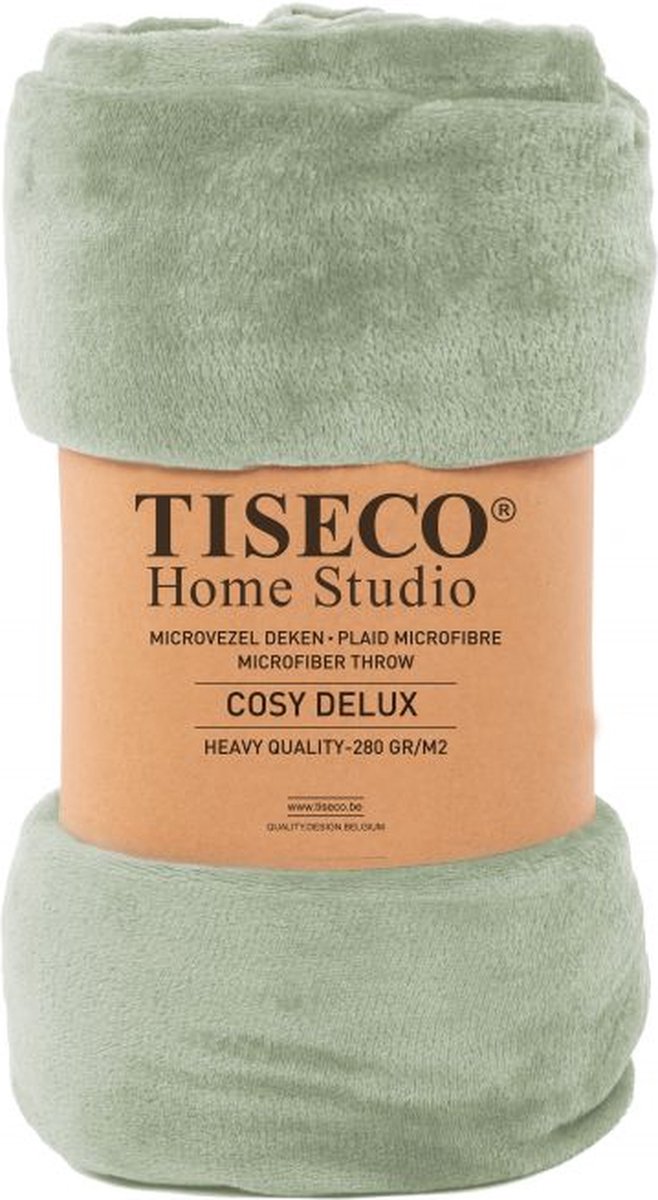 Tiseco Home Studio - Deken COSY DELUX - microflannel - 280 g/m² - 240x220 cm - Sea green