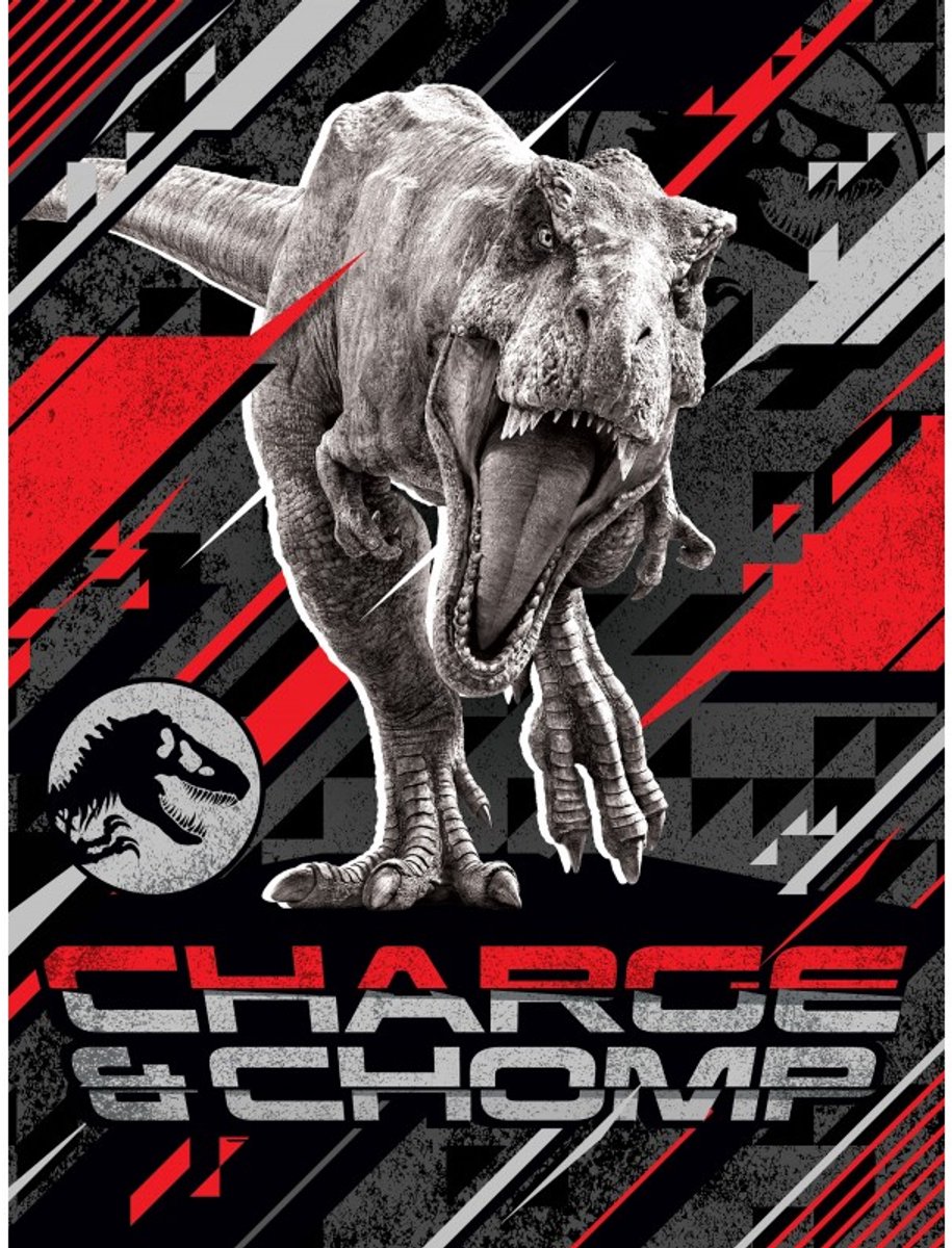 Jurassic World Jurassic Park fleece plaid 130 x 170 cm multicolor