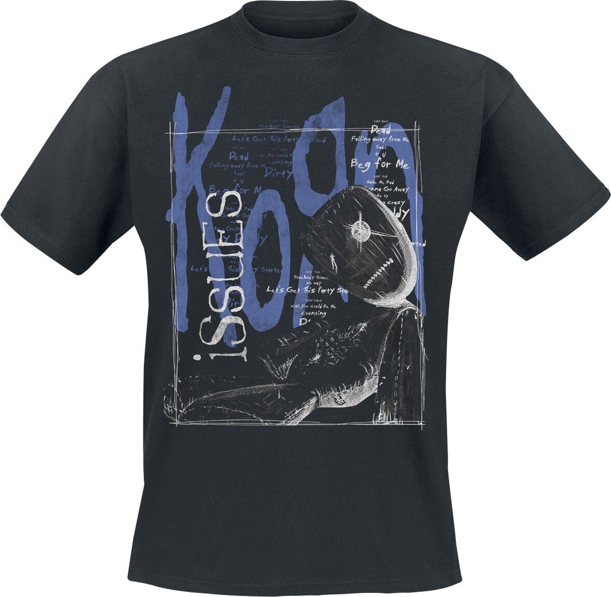 Korn Issues Tracklist in a Box Unisex T-shirt - zwart - S