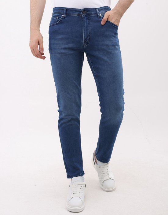 Spijkerbroek Heren Volwassenen - Jeans Heren - Spijkerbroek Heren - Heren Jeans Regular Fit - Stretch Jeans Heren - MM-R-08 - Blauw