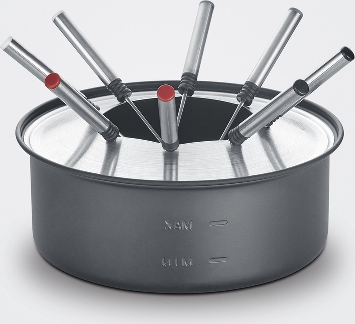 Severin RG 2347 - 2-in-1 Gourmetset & Fondue-pan - 8 personen - Regelbare thermostaat - 8 pannetjes & fondue vorkjes - Zwart – foto 2