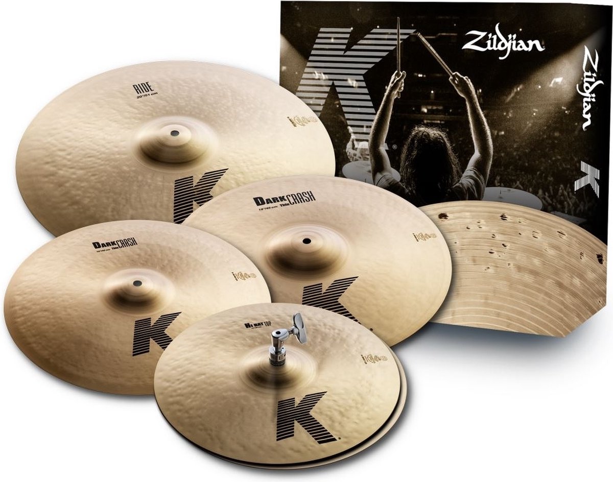 K' Cymbal Set, 14"HH, 16"+18"CR, 20"R