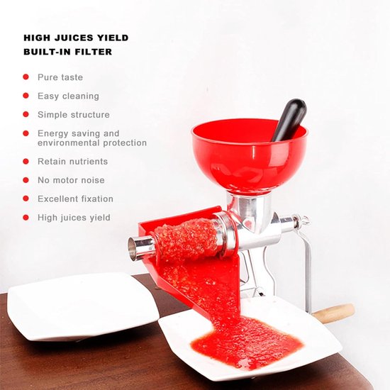 Handmatige Tomaten-sapcentrifuge voor Inmaken Tomatensaus - Aluminiumlegering Tomatenzeef - Dikke Fruit- en Groentesapcentrifuge met Citroen en Sinaasappel sapcentrifuge groenten en fruit — afbeelding 4