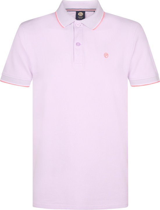 Petrol Industries Heren Polo Shirt - Korte Mouw - Katoen - Herenkleding - Paars - Maat XL