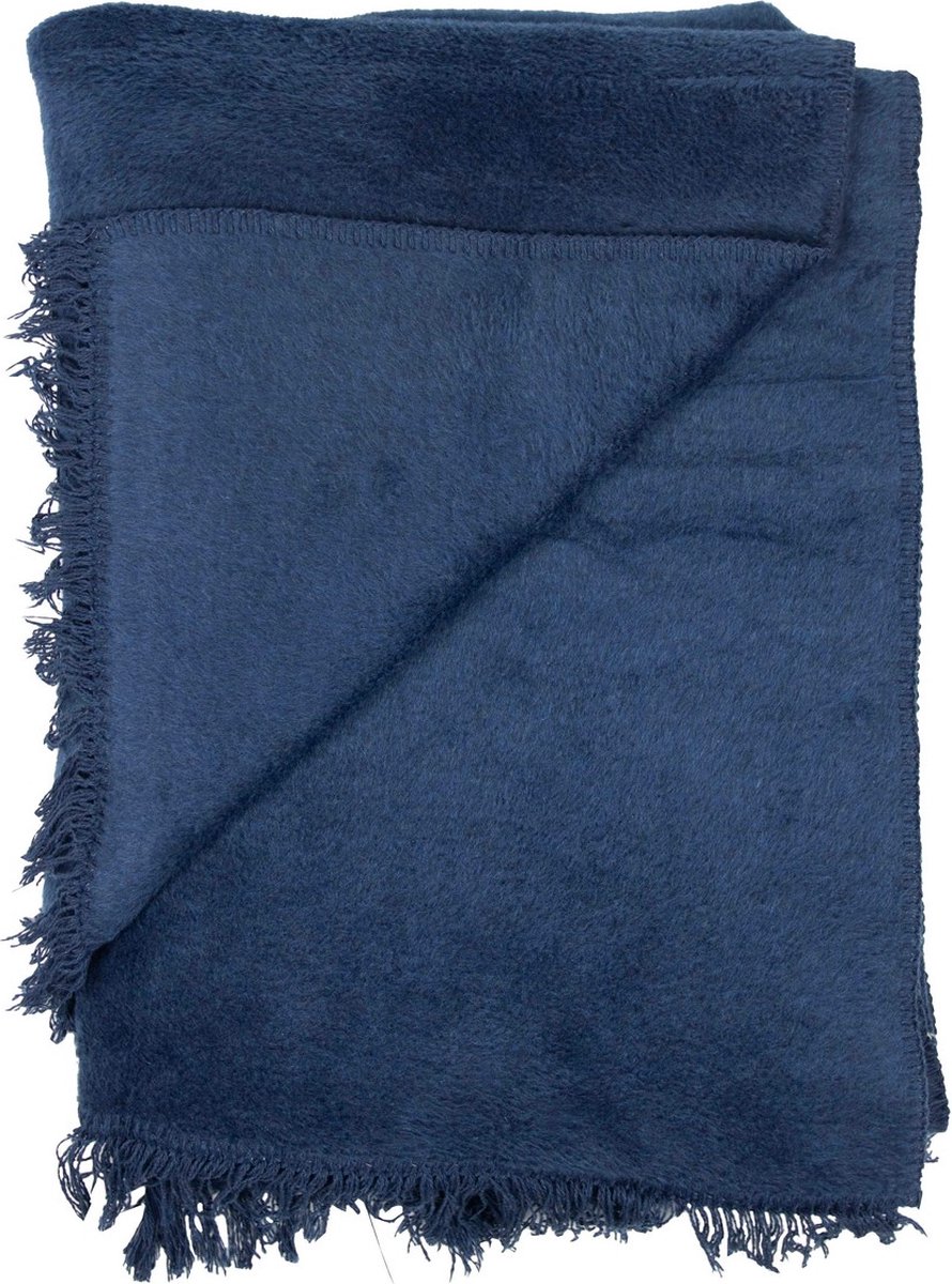 Mars & More plaid uni navy xl 150x200cm Blauw