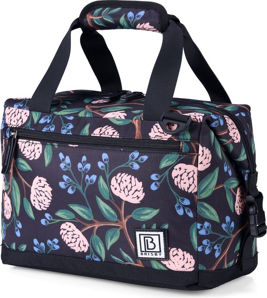 Brisby 4 Laags Geïsoleerde Koeltas - Lunchtas 12 Liter - Extra Ruimte Uitvouwbaar-Passion Flower van Brisby — afbeelding 4
