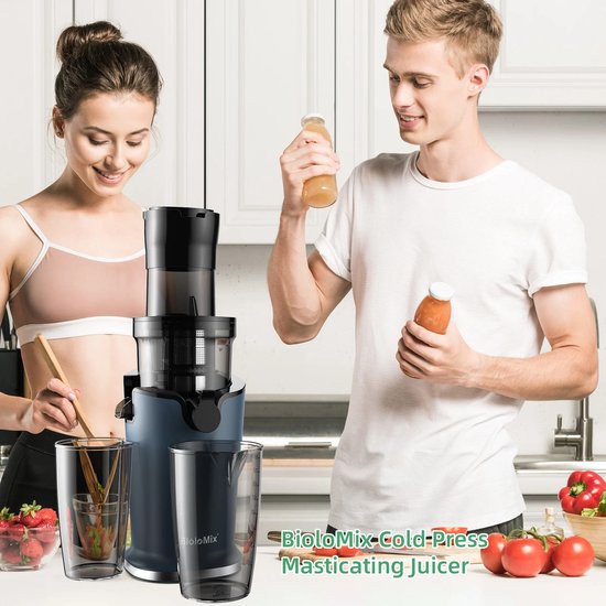 Slowjuicer - Sapcentrifuge Voor Fruit en Groente - 500ML - 200W - Koude Pers Juicer - Zwart — afbeelding 5